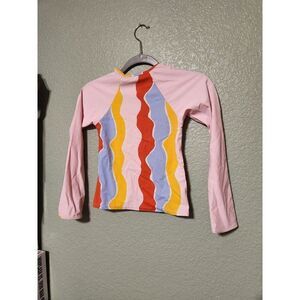 Girls pink swim top by dip medium 8-10